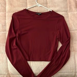 Fashion Nova Long Sleeve Crop Top